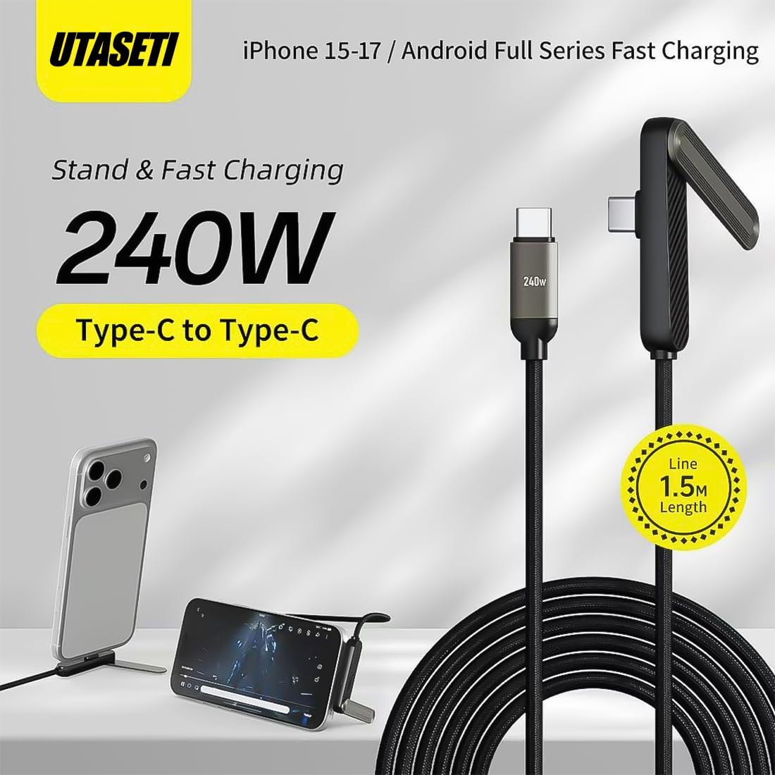 2 in 1 Invisible Holder Charger Cable