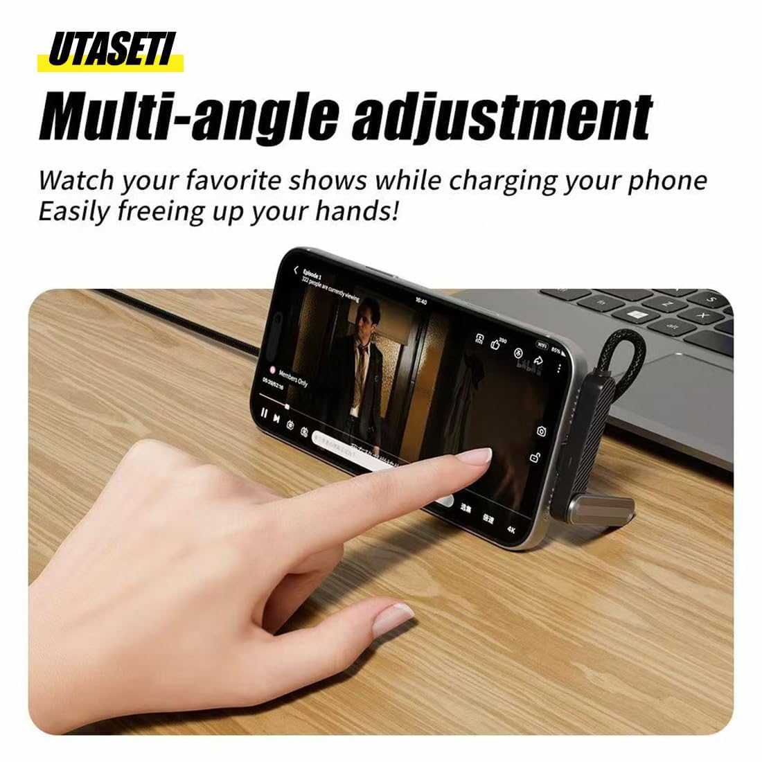 2 in 1 Invisible Holder Charger Cable