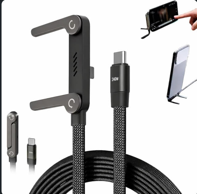 2 in 1 Invisible Holder Charger Cable
